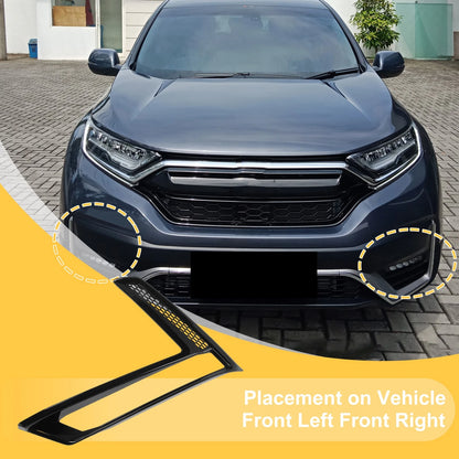 Fog Light Cover Trim Set of 2 for Honda CR-V (2023–2024) Glossy Black