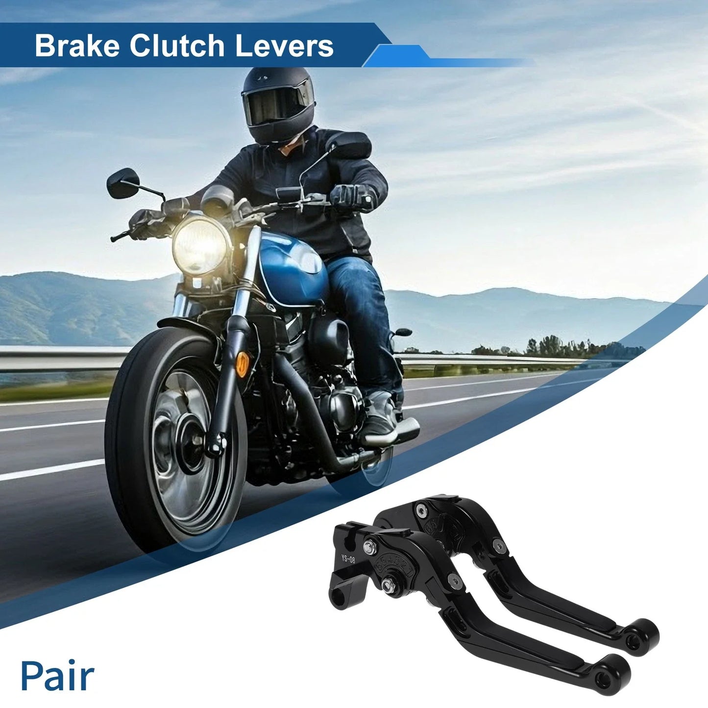 Adjustable Brake Clutch Levers for Honda CBR600RR (2007-2016) - Solid Black