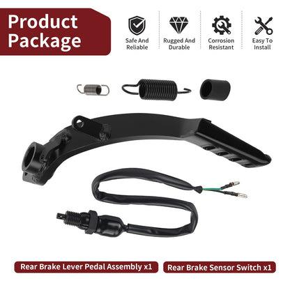 Rear Brake Lever Pedal Assembly with Switch for Honda CB300F CBR250R CBR300R (2013–2019)