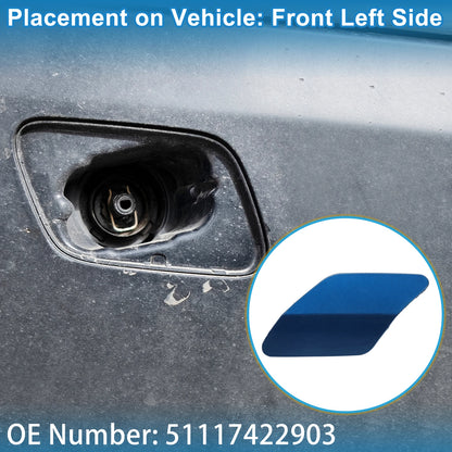 Front Left Washer Nozzle Cover Cap No. 51117422903 for BMW X6 (2015–2019) Blue