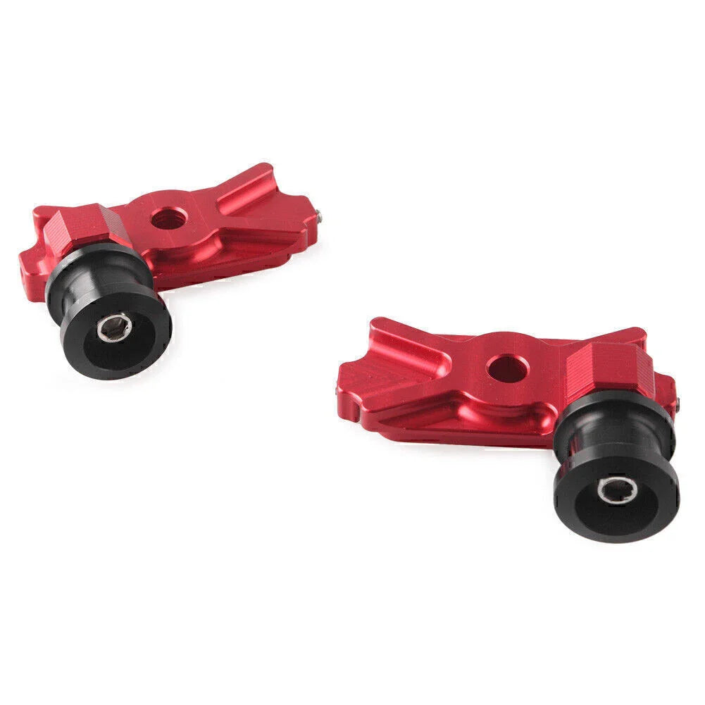Red CNC Swingarm Spool Adapters for Kawasaki Ninja 250 300 (2013-2023)