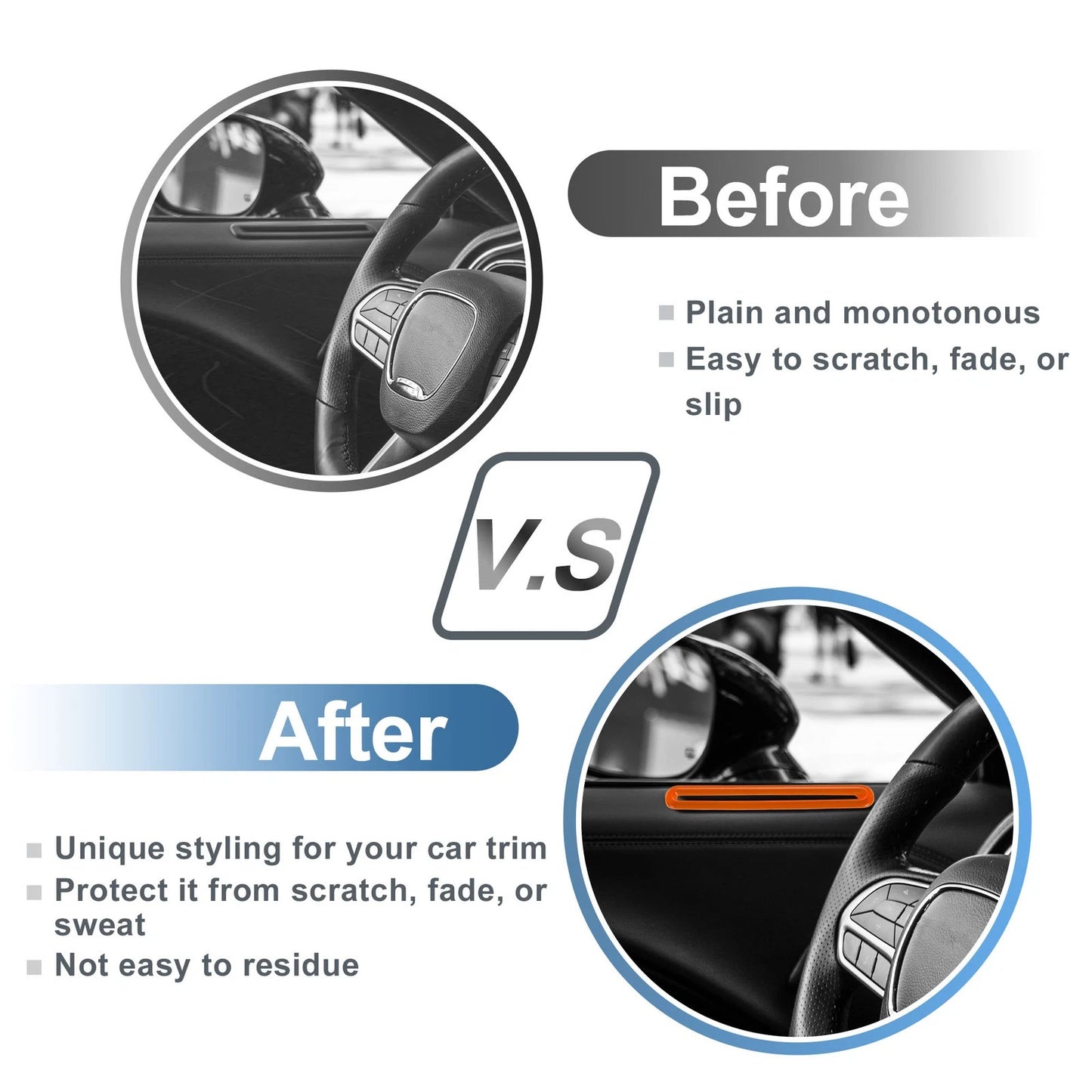 2X Air Condition Outlet Vent Trim Cover Frame for Dodge Challenger (2015–2023)