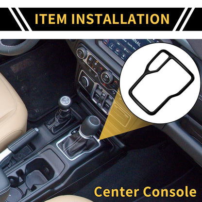 Center Console Gear Shift Frame Cover Trim for Jeep Wrangler JL JLU (2018–2023)