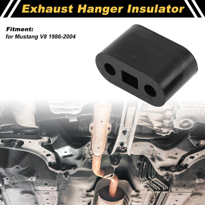 2X Muffler Exhaust Hanger for Mustang V8 (1986–2004) E6ZZ5262R Rubber Black