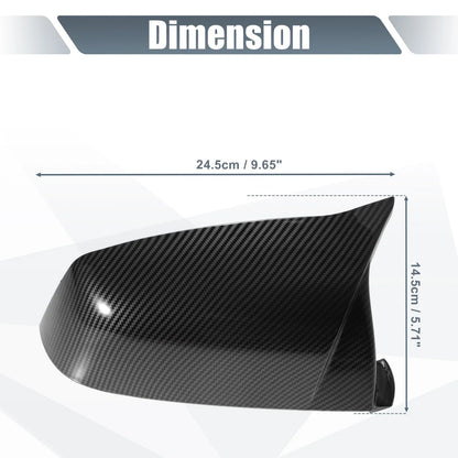 Rearview Mirror Cover Cap Carbon Fiber Pattern for BMW 525i 528i 530i 535i