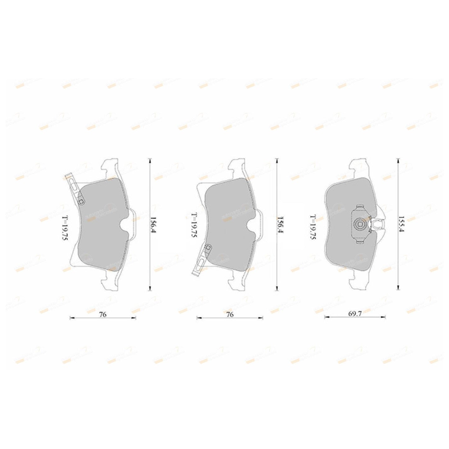 Set of 4 Front Disc Brake Pads for Holden Astra AH TS & Combo XC (1998–2010)