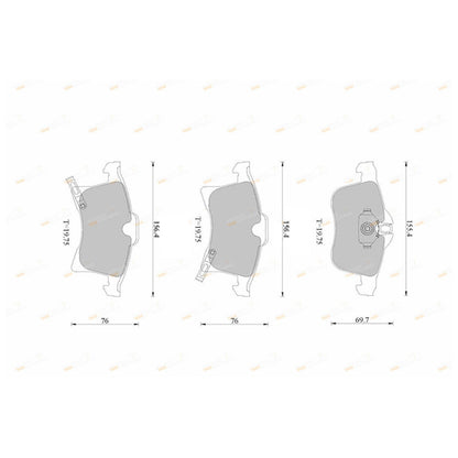 Set of 4 Front Disc Brake Pads for Holden Astra AH TS & Combo XC (1998–2010)