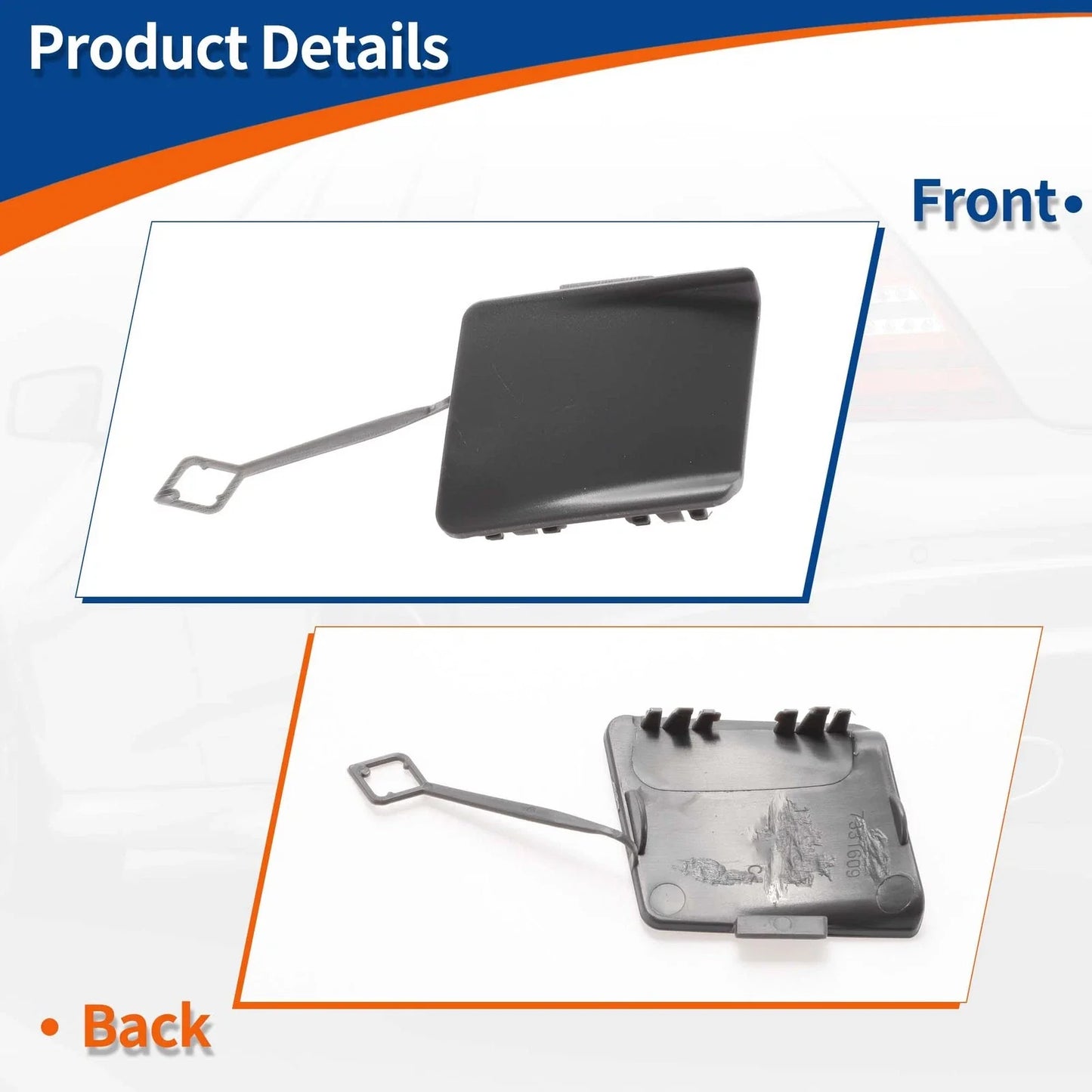 Tow Hook Cover for BMW 5-Series F10 LCI - Rear Bumper