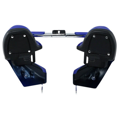 Lower Vented Blue Fairings & Engine Guard Bar for Harley Touring (1997-2008)