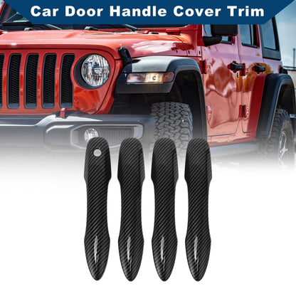 Car Door Handle Cover Trim for Toyota Camry (2018–2024) Carbon Fiber Black
