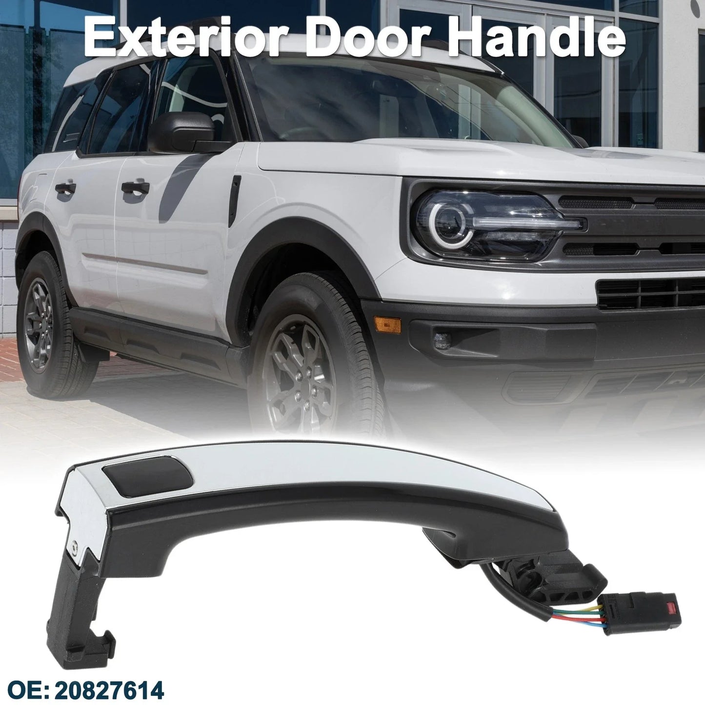 Front Left Door Handle for Chevrolet CRUZE 2011 (2011) Black Silver Tone