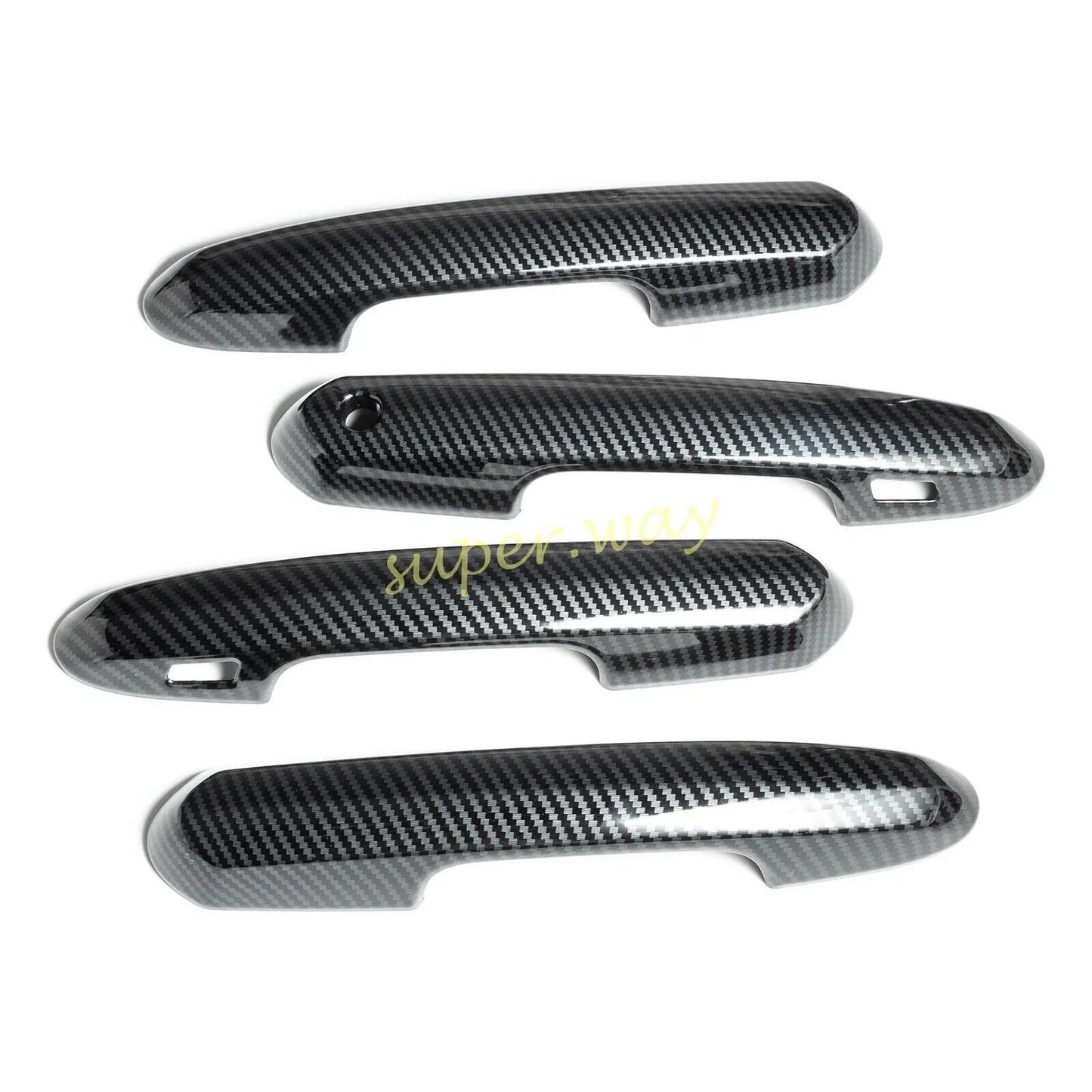 ABS Carbon Fiber Door Handle Bowl Cup Covers for Toyota Highlander (2020–2024)