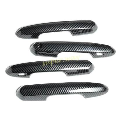 ABS Carbon Fiber Door Handle Bowl Cup Covers for Toyota Highlander (2020–2024)