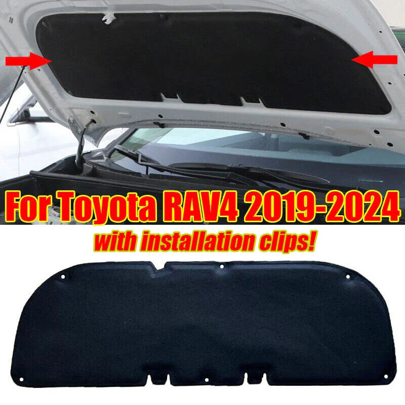 Cotton Hood Engine Sound Heat Insulation Pad for Toyota RAV4 (2019–2024)