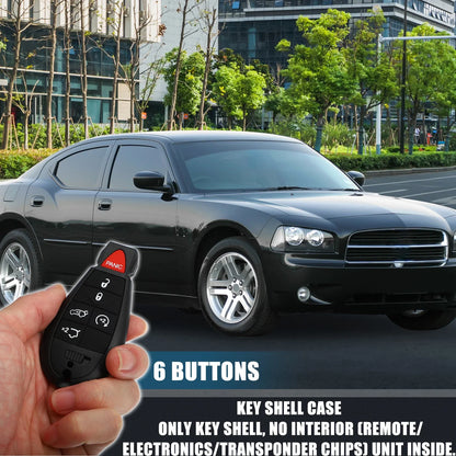 Keyless Entry Remote Key Shell Cover for Dodge - 2 x Button (No Chip)