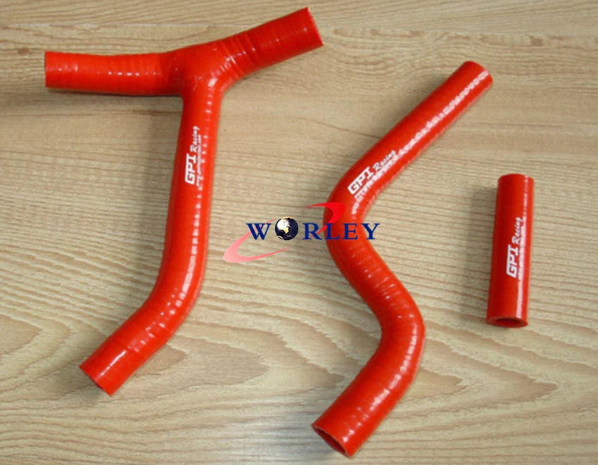 Silicone Y Radiator Hose for YAMAHA YZF250 YZ250F (2010-2013) RED