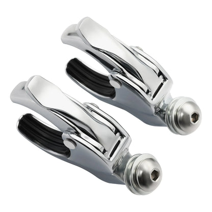 4 x 49mm Windshield Clamps for Harley Fat Bob FXLR (2018-2025) Chrome