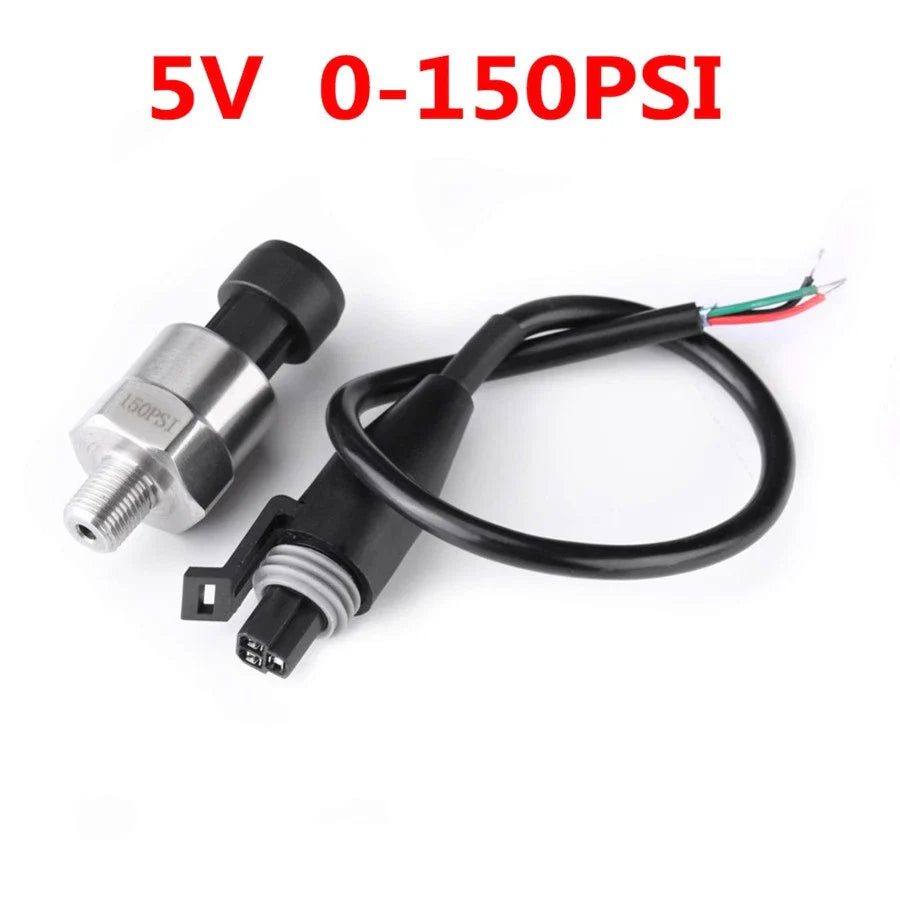 1/8" Pressure Sensor Gauge for Car Oil Fuel Air Water (0-150 PSI)