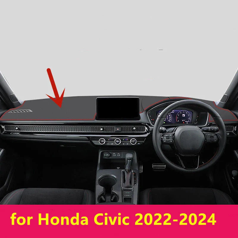 RHD / PU Leather / Dash Mat Dashboard Pad Cover for Honda Civic (2022–2024)
