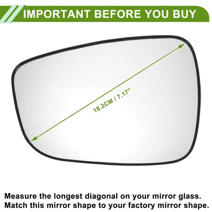 Heated Left Side Mirror Glass for Hyundai Accent (2011-2017)