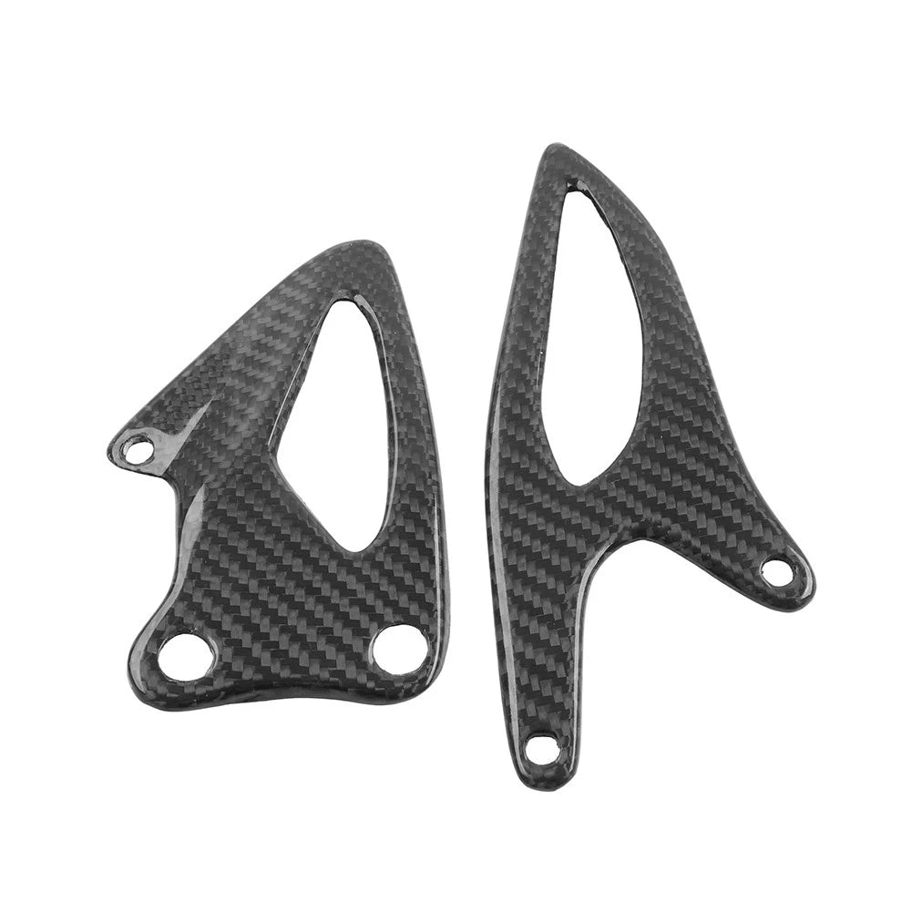Carbon Fiber Footrest Heel Guards for Yamaha R1 (2020–2023)