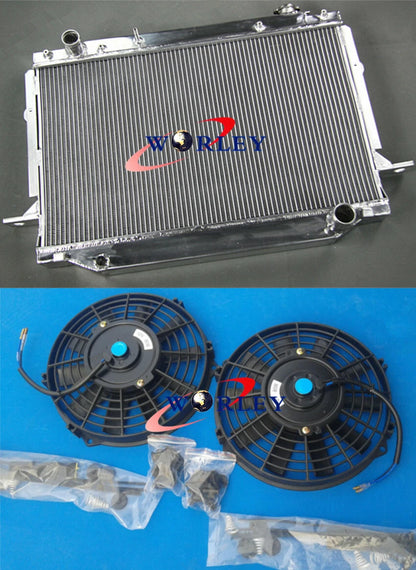 Aluminum Radiator with 2 Fans for Landcruiser FJ80 (1991–1998)