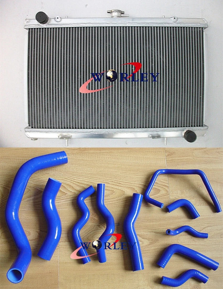52mm Aluminum Radiator & Hose for Nissan Silvia 180SX (1989–1994)