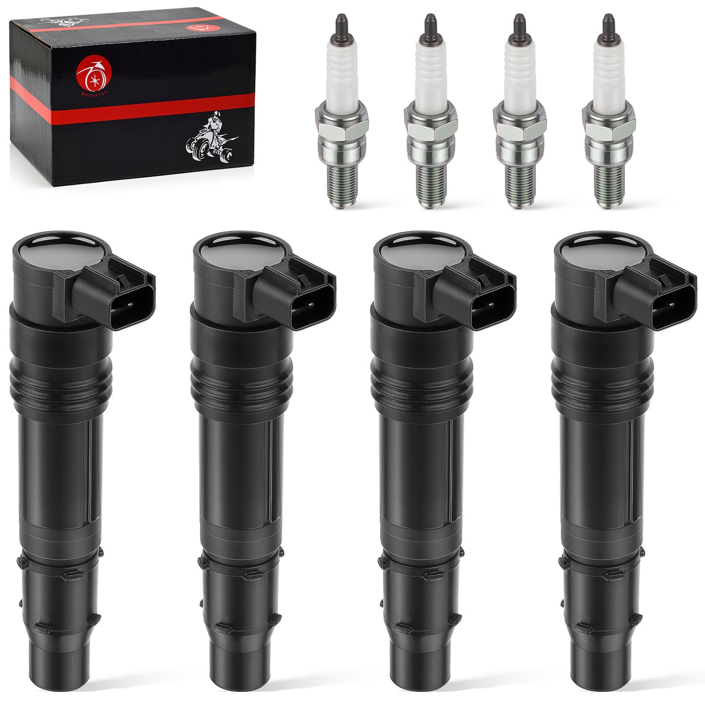 Set of 4 Iridium Spark Plugs for Kawasaki Ninja ZX-14/R, ZX-10R