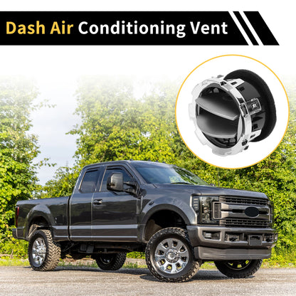 Dash AC Heater Air Vent for Ford F-250 F-350 F-450 (2011–2016) Titanium Tone