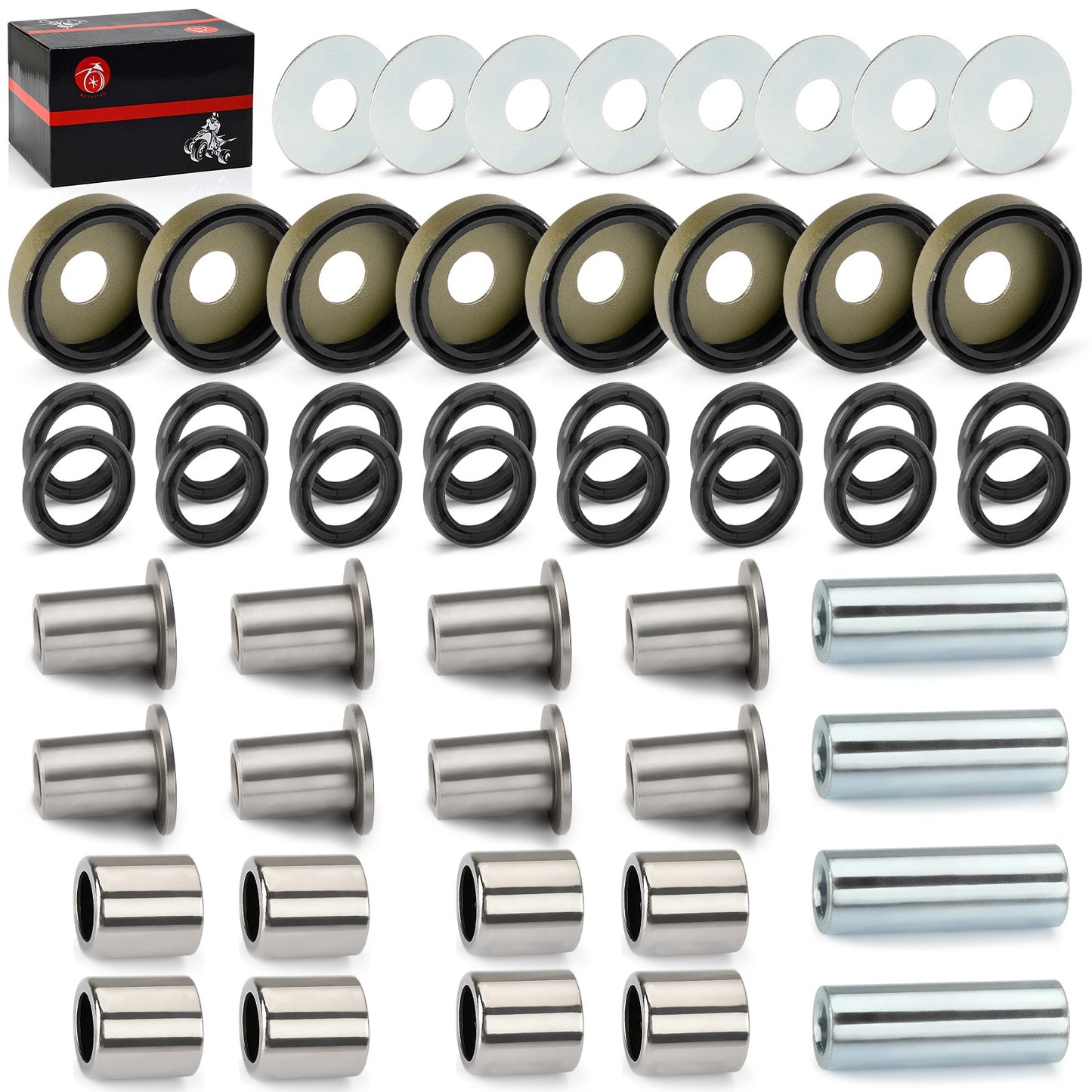 Front Upper Lower A-Arm Bushing Kit for Kawasaki KFX400 (2003–2006)
