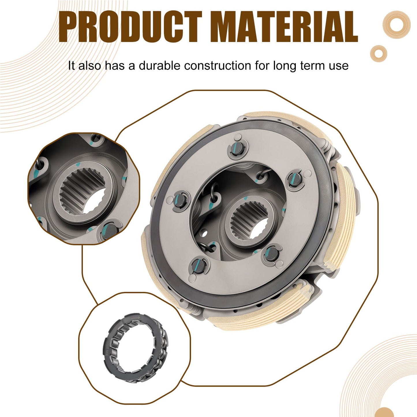 Centrifugal Wet Clutch One Way Bearing for Honda TRX300FW (1988–2000)