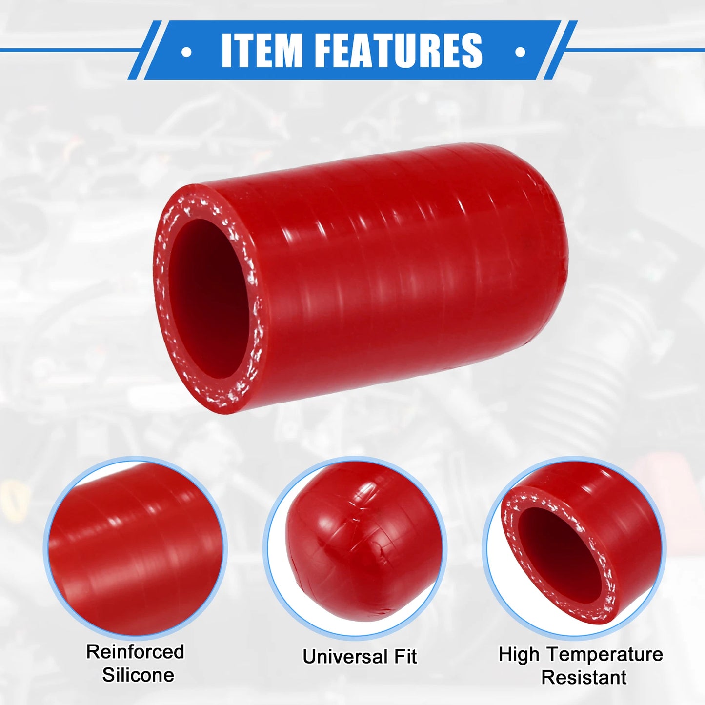 Reinforced Silicone Coolant Cap Kit for Turbo Bypass Valve (0.79" ID)