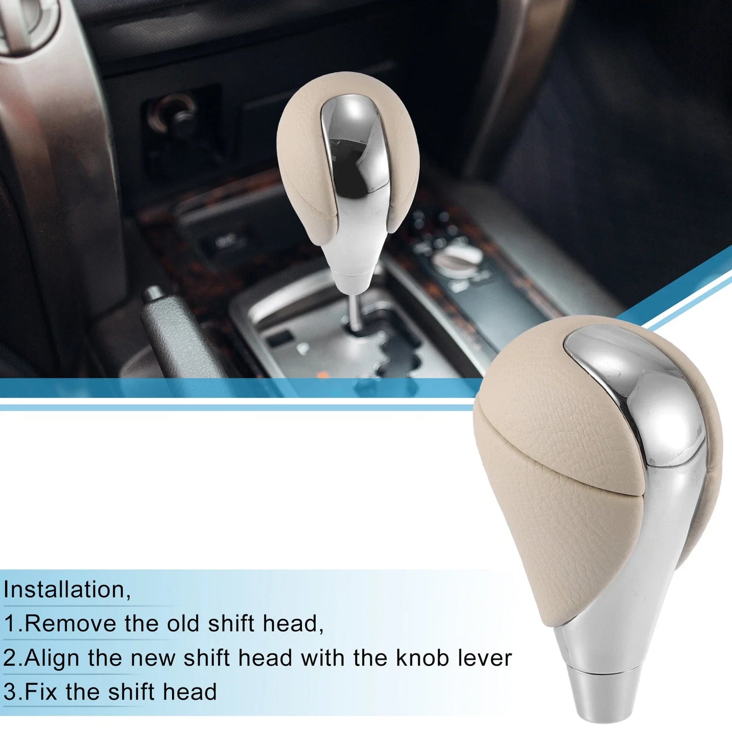 Beige Gear Shift Knob for Lexus Toyota (2000-2023)