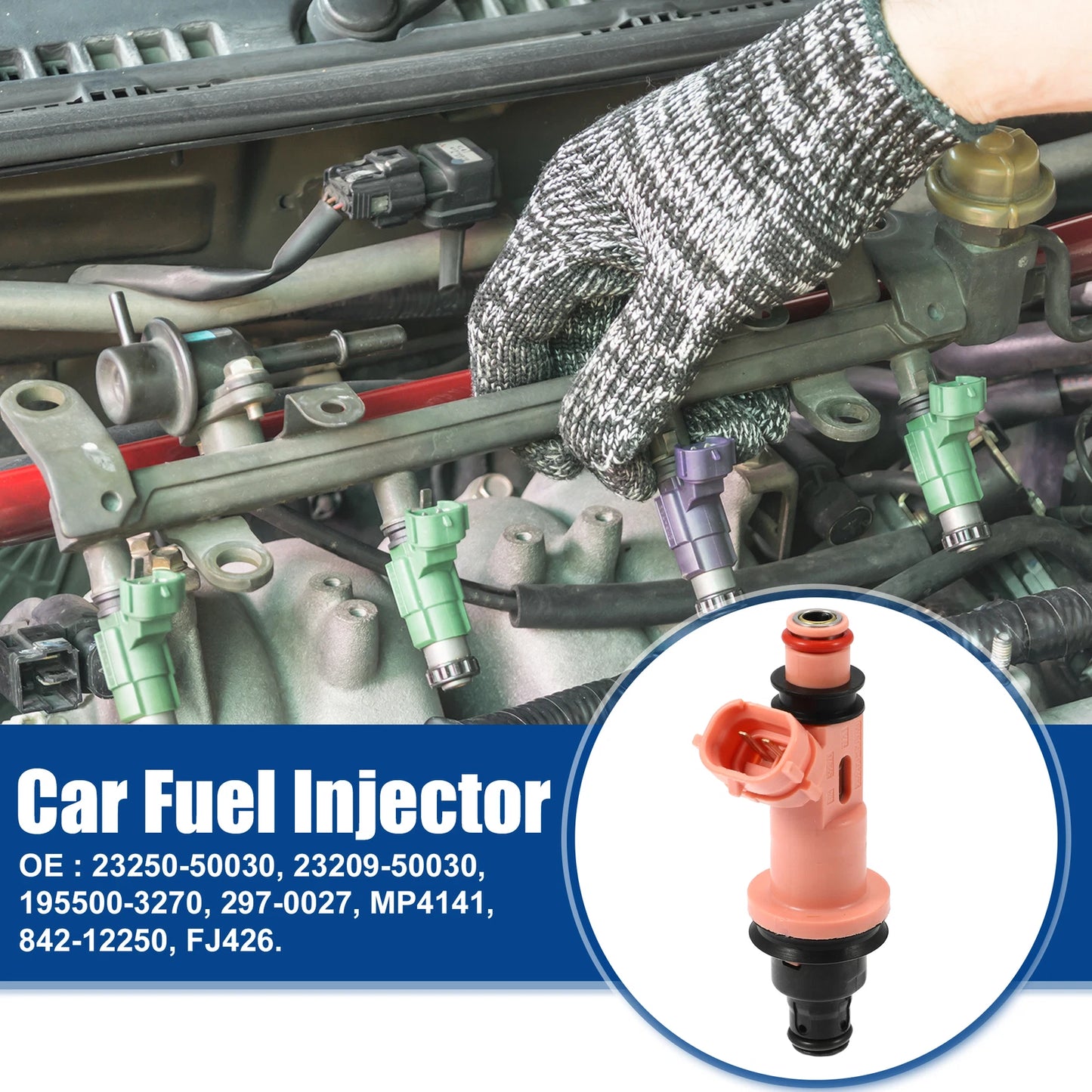 Set of 6 Fuel Injector Nozzles for Lexus GS400 (1998–2000) 23209-50030