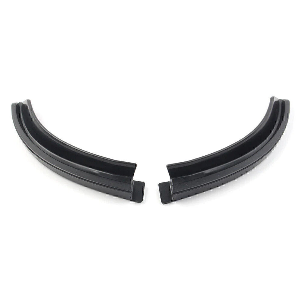 Black ABS Front Water Rain Gutter Extensions for Jeep Wrangler (2018-2021)