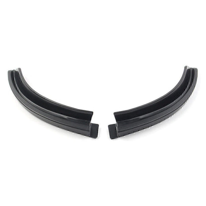 Black ABS Front Water Rain Gutter Extensions for Jeep Wrangler (2018-2021)