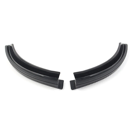 Black ABS Front Water Rain Gutter Extensions for Jeep Wrangler (2018-2021)