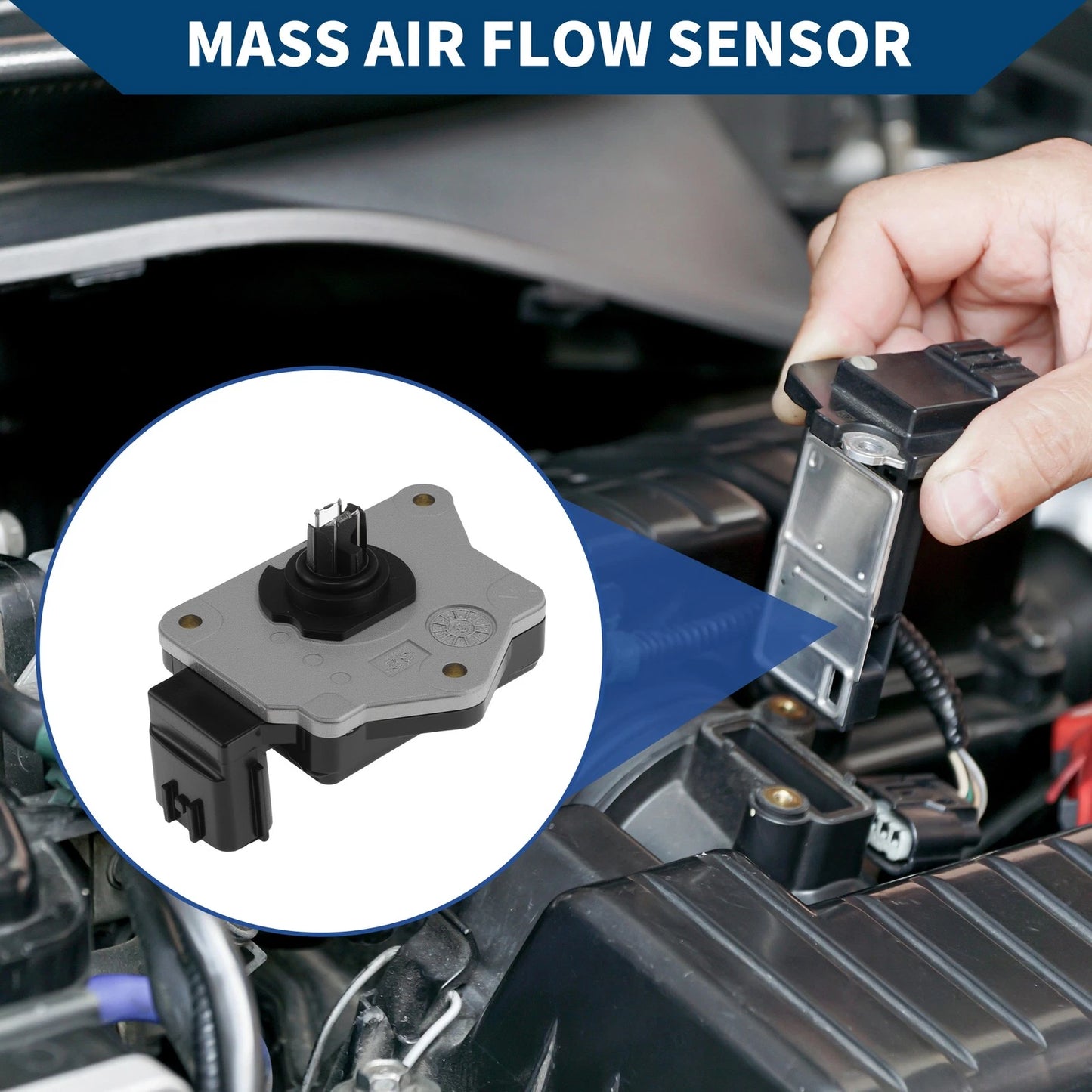 Mass Air Flow Sensor Meter No. 1611973C00 for Nissan D21 L4 2.4L (1990–1993)