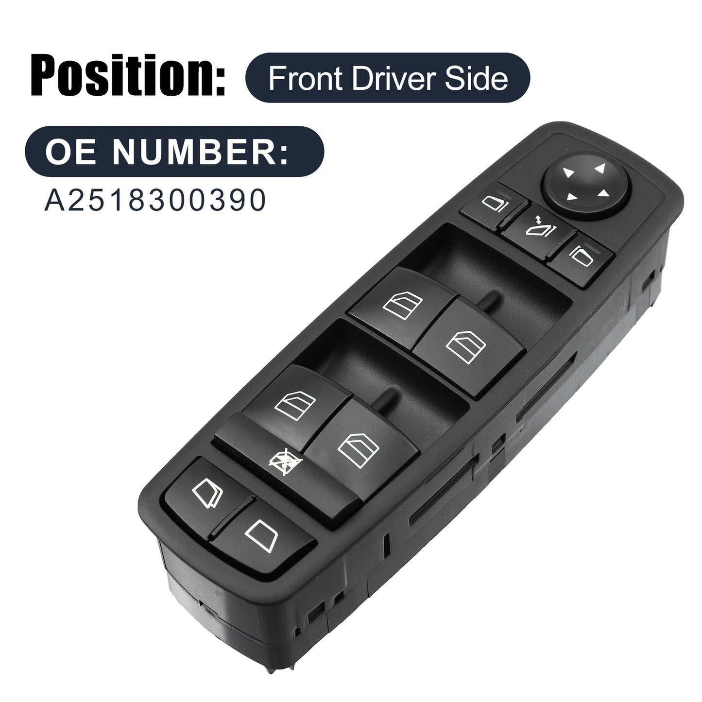 Power Window Switch A2518300390 for Mercedes-Benz R320 R350 R500 R63 (2006–2010)