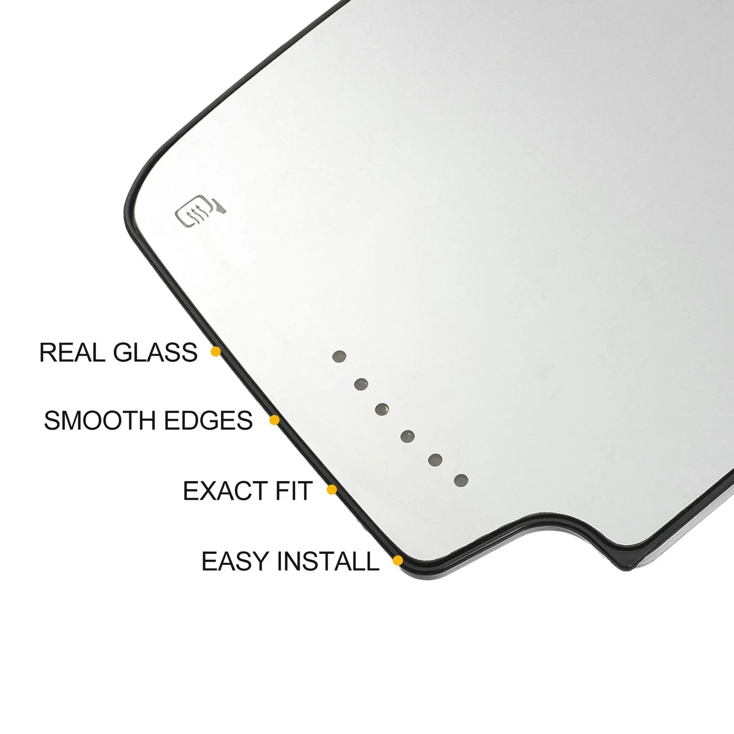 Heated Left Upper Side Rearview Mirror Glass for Chevrolet Silverado 1500 (2007-2013)