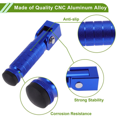 Foot Pegs for Honda, Suzuki, Yamaha (Motorcycle) - Blue