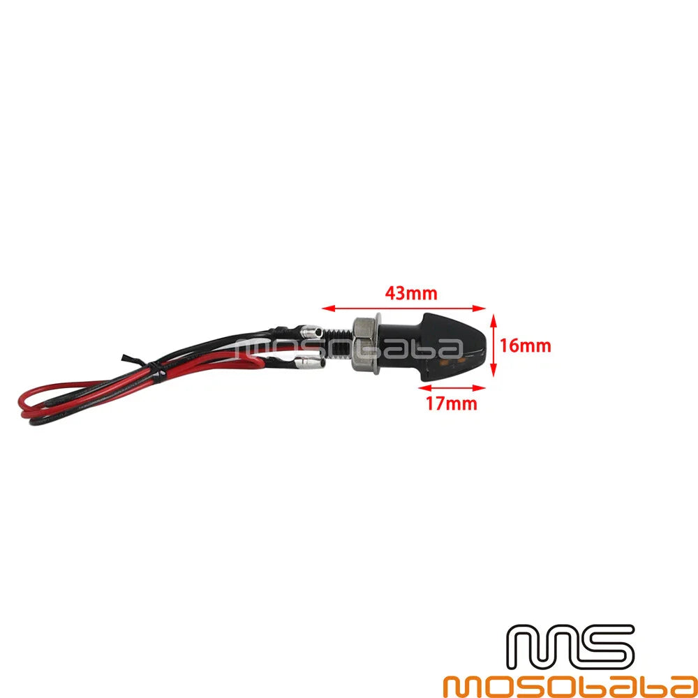 LED Turn Signal Light Lamp w/Smoke Lens for Harley Yamaha Suzuki
