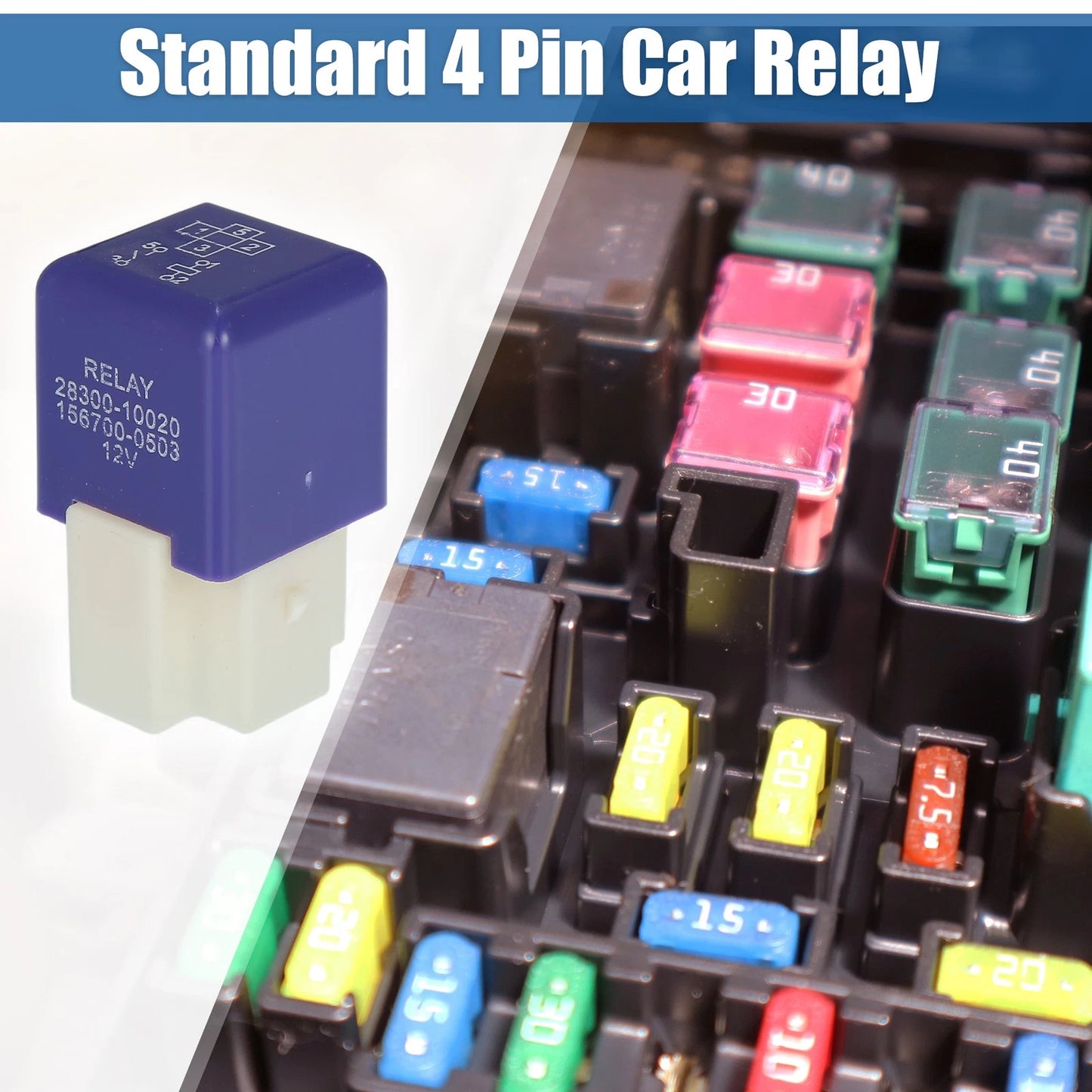 4 Pin Solenoid Relay No. 2830010020 DC 12V 40A for Toyota MR2 (1985–1989)