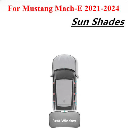 2 x Window Sun Visor Shade Privacy Sleep Shield for Mustang Mach-E (2021–2024)