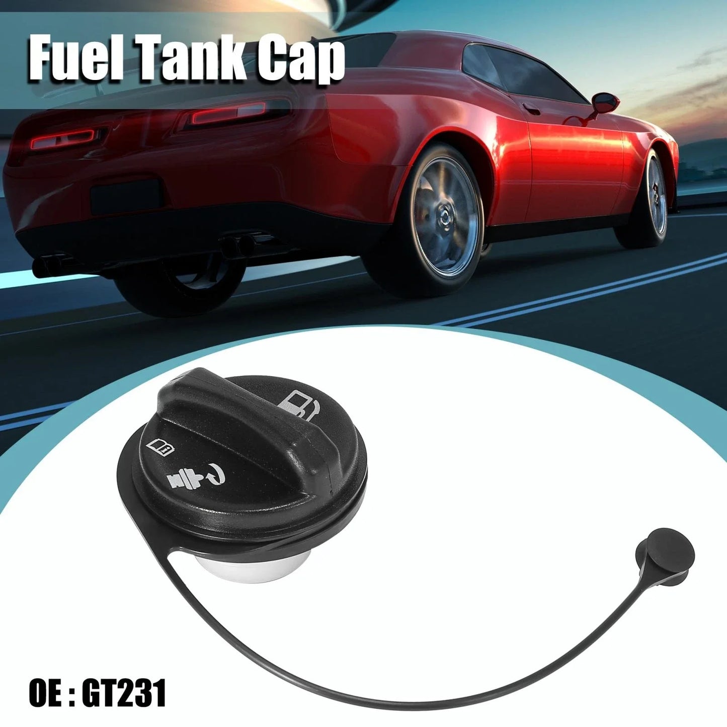 Black Engine Oil Fuel Tank Cap Cover for Chevrolet