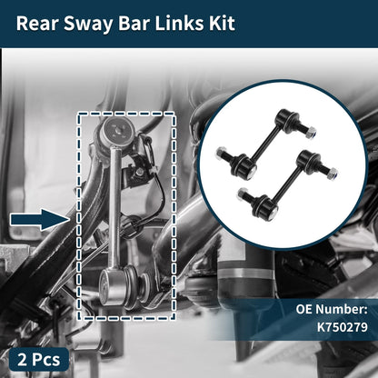 2X Rear Stabilizer Link No Bushing for Hyundai Santa Fe (No.K750279)