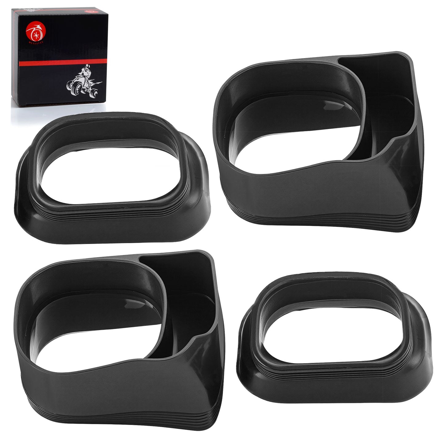 Set of 2 Rubber Intake Ducts for Suzuki GSXR 600/750 (1996–2000)