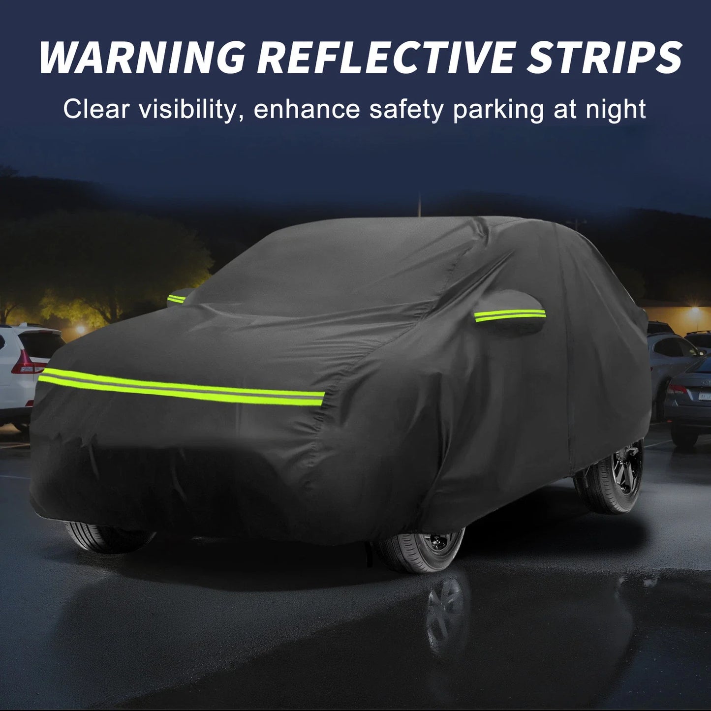 Waterproof 210D-PU Car Cover for Mercedes-Benz GLC 2015-2023 with Zipper