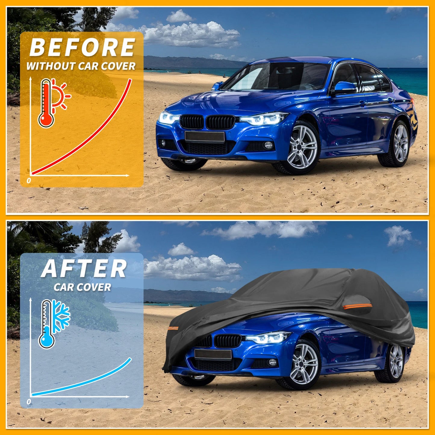 Car Cover Waterproof All Weather for BMW 1 Series Sedan (2012–2019)