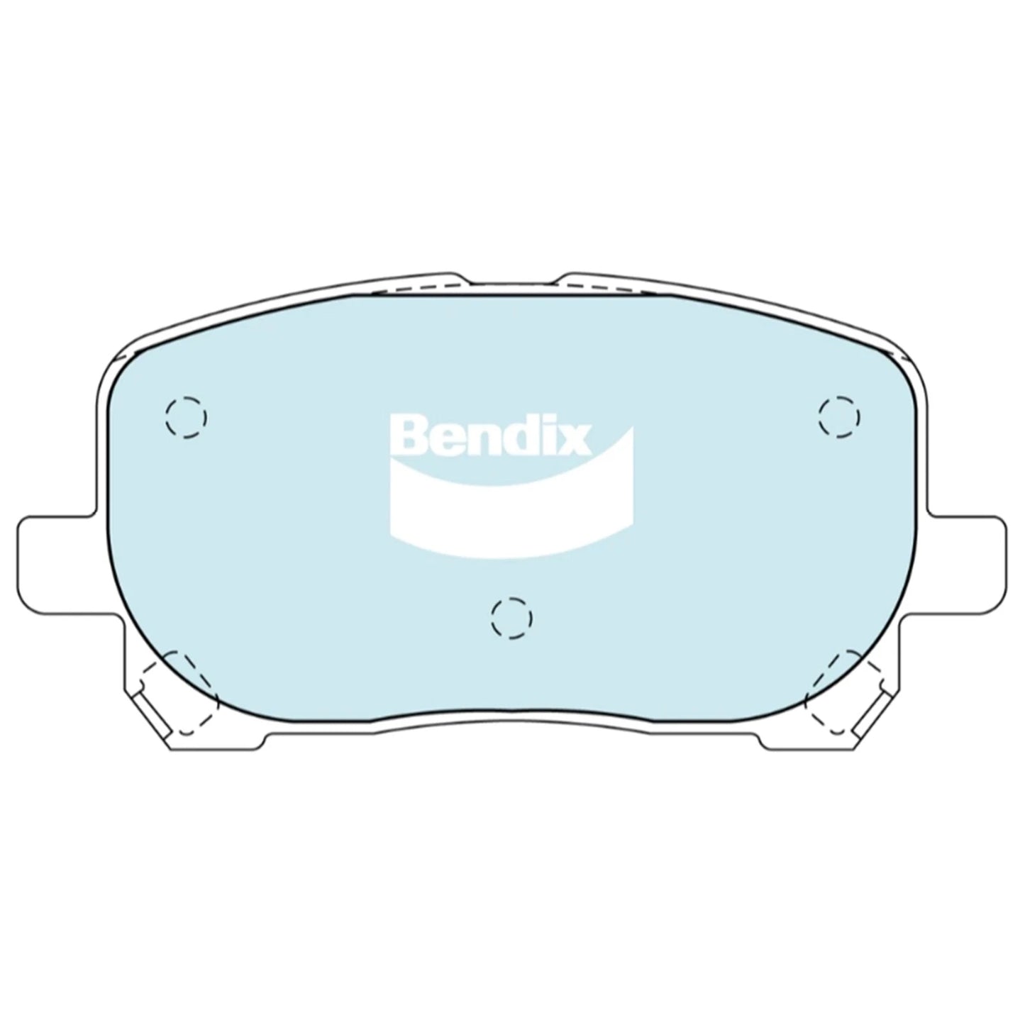 Set of 4 Bendix Front Disc Brake Pads for Toyota Avensis Verso (2001–2010)